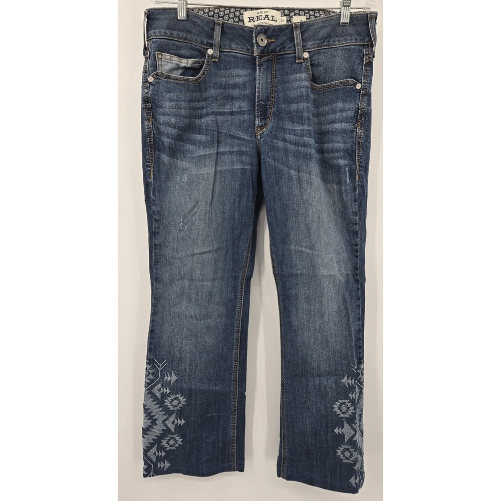 Ariat Real Denim Womens 32s H2Low Perfect‎ Rise Boot Geometric Aztec Eleanor